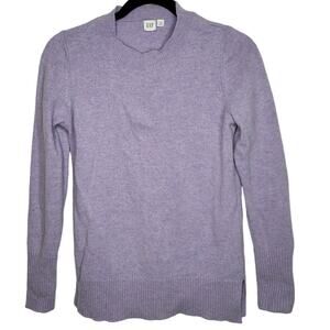 GAP Merino Wool Extra Fine Blend Crewneck Purple Pullover Sweater Women Sz XS